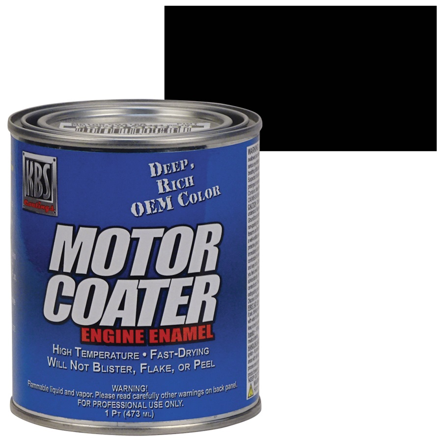 KBS Motor Coater Engine Enamel - Gloss Black, Pint